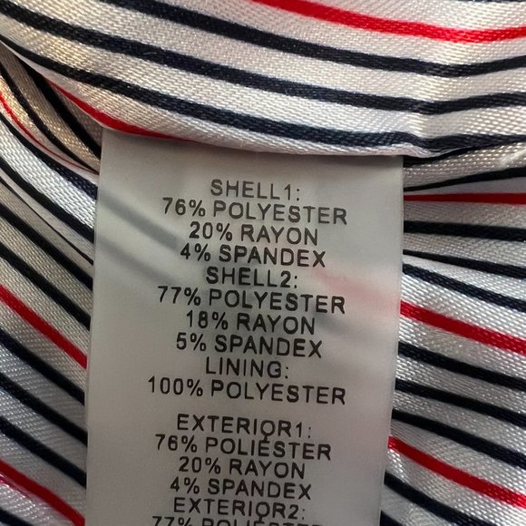 Tommy Hilfiger Women's Blazer Full Zipper Size 0 Navy Rayon Blend Jacket - Picture 4 of 10